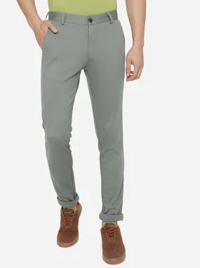 Duck Green Solid Venice Fit Casual Trouser | JadeBlue