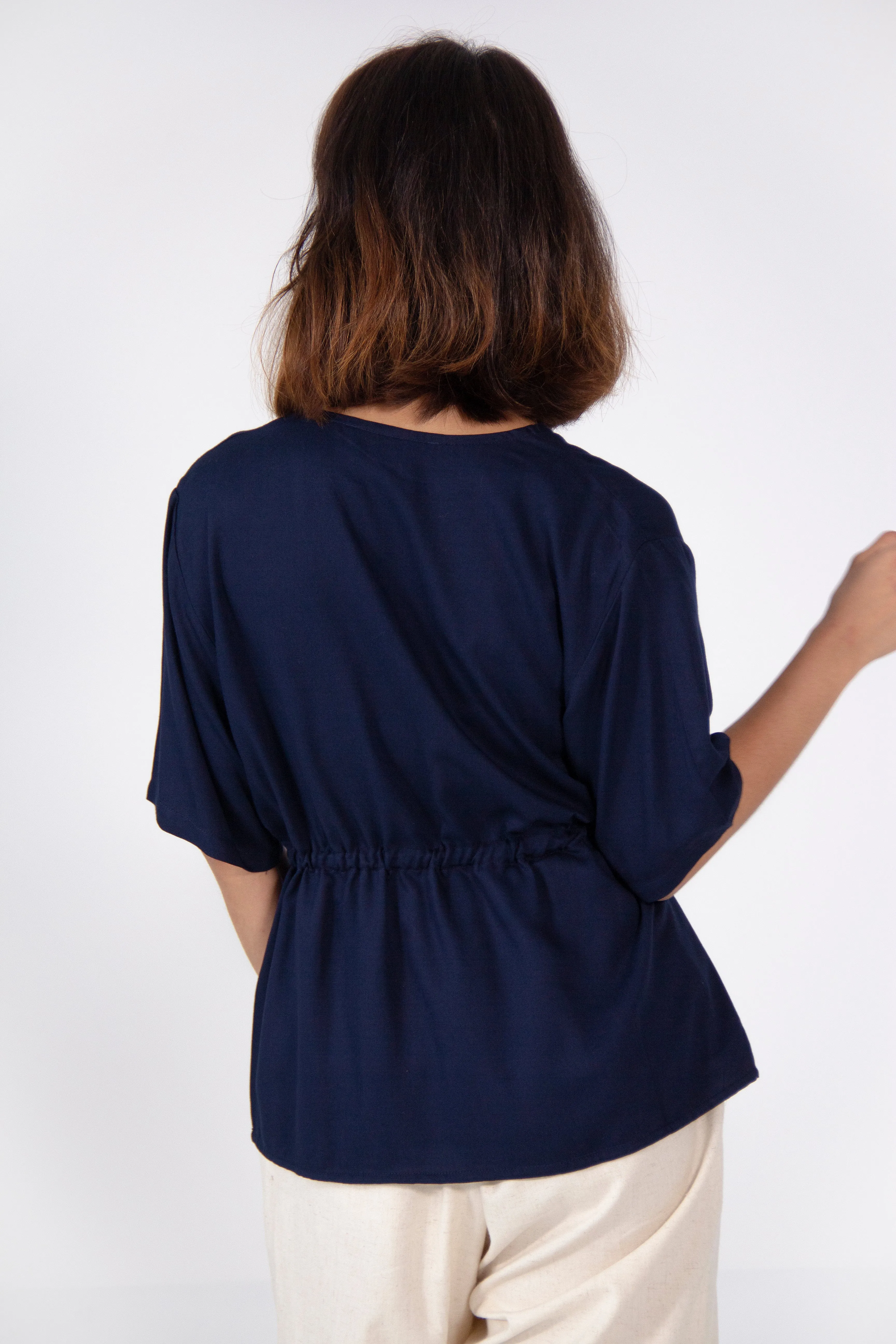 Kimono Drawstring Blouse