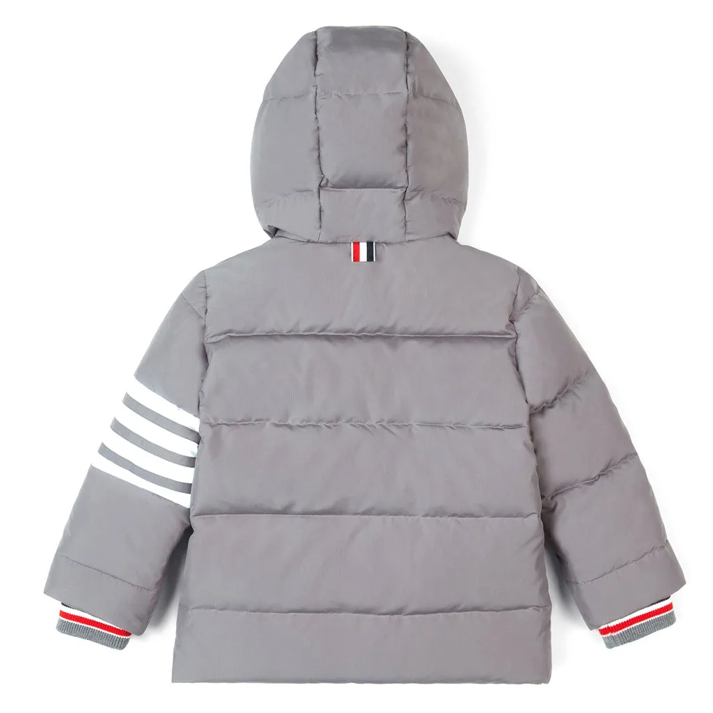 Thom Browne Kids 4-Bar Down Jacket
