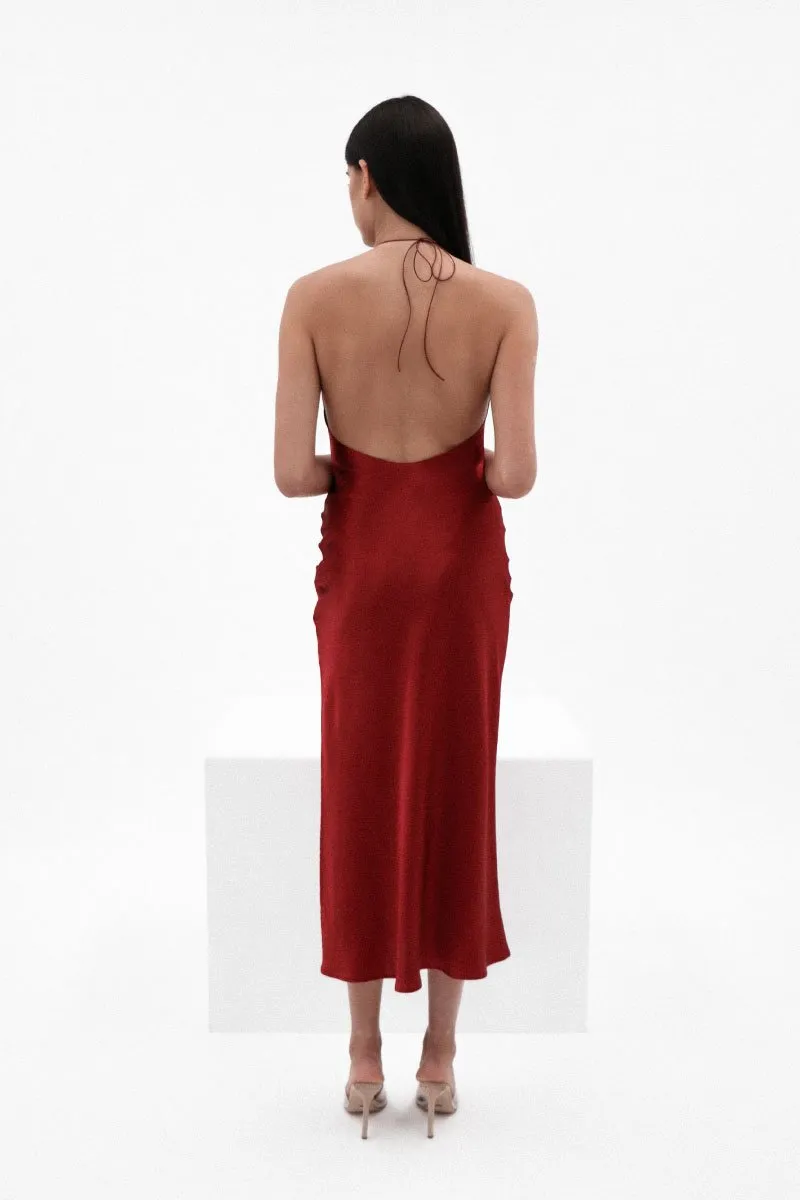 Yasmin Dress in Rust