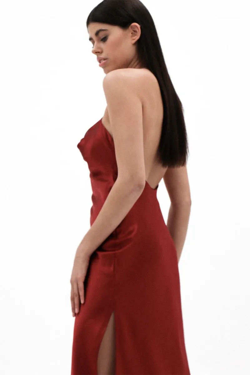 Yasmin Dress in Rust